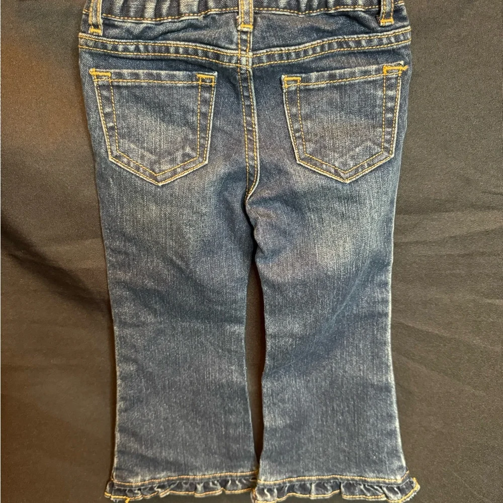 NWT Children’s Place Ruffle Leg Dark Denim Boutique Size 2T